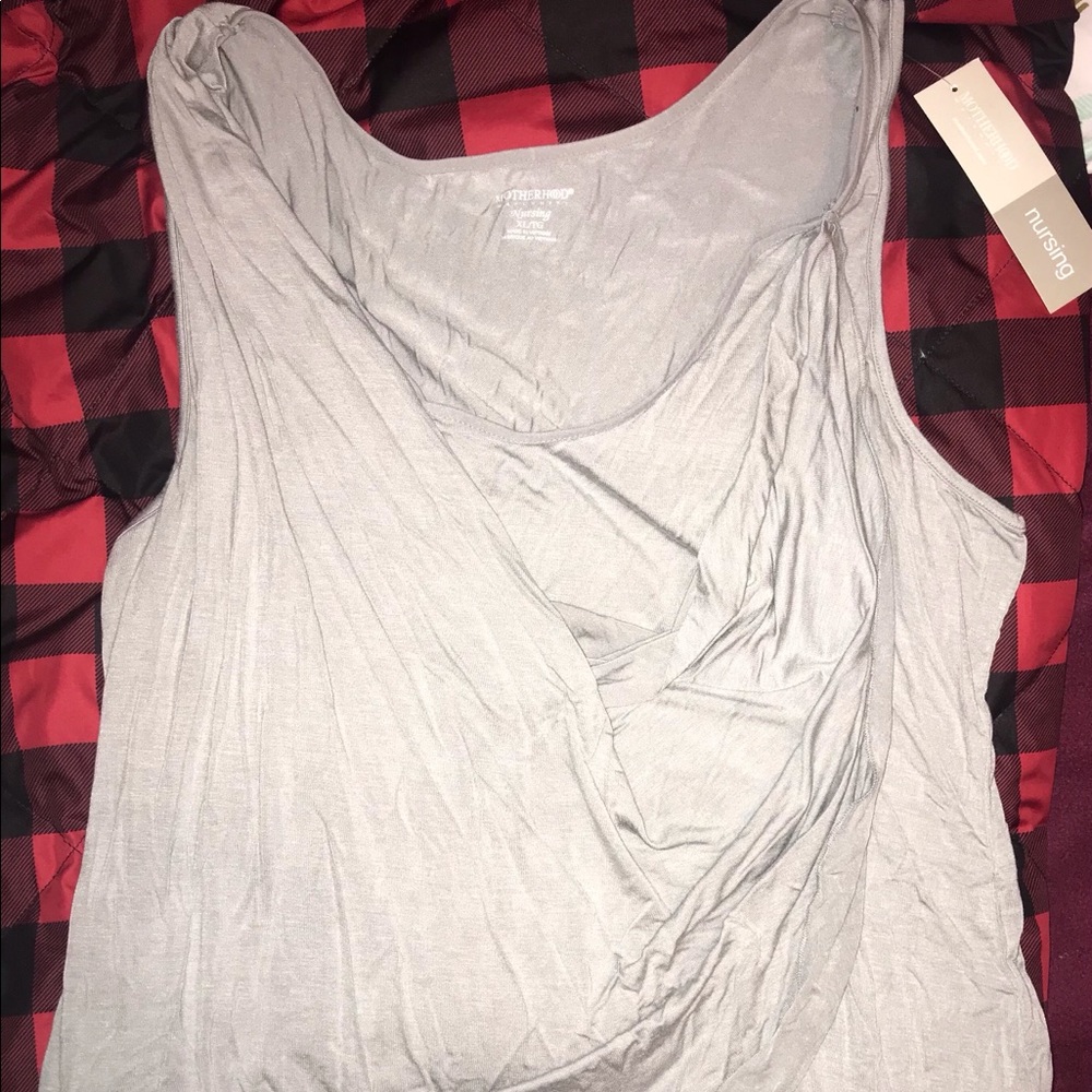 Gray Sleeveless tank top maternity & nursing XL